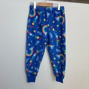 Cocomelon Cozy Blue Kids Pajama Bottoms with Rainbow Print - Size 5